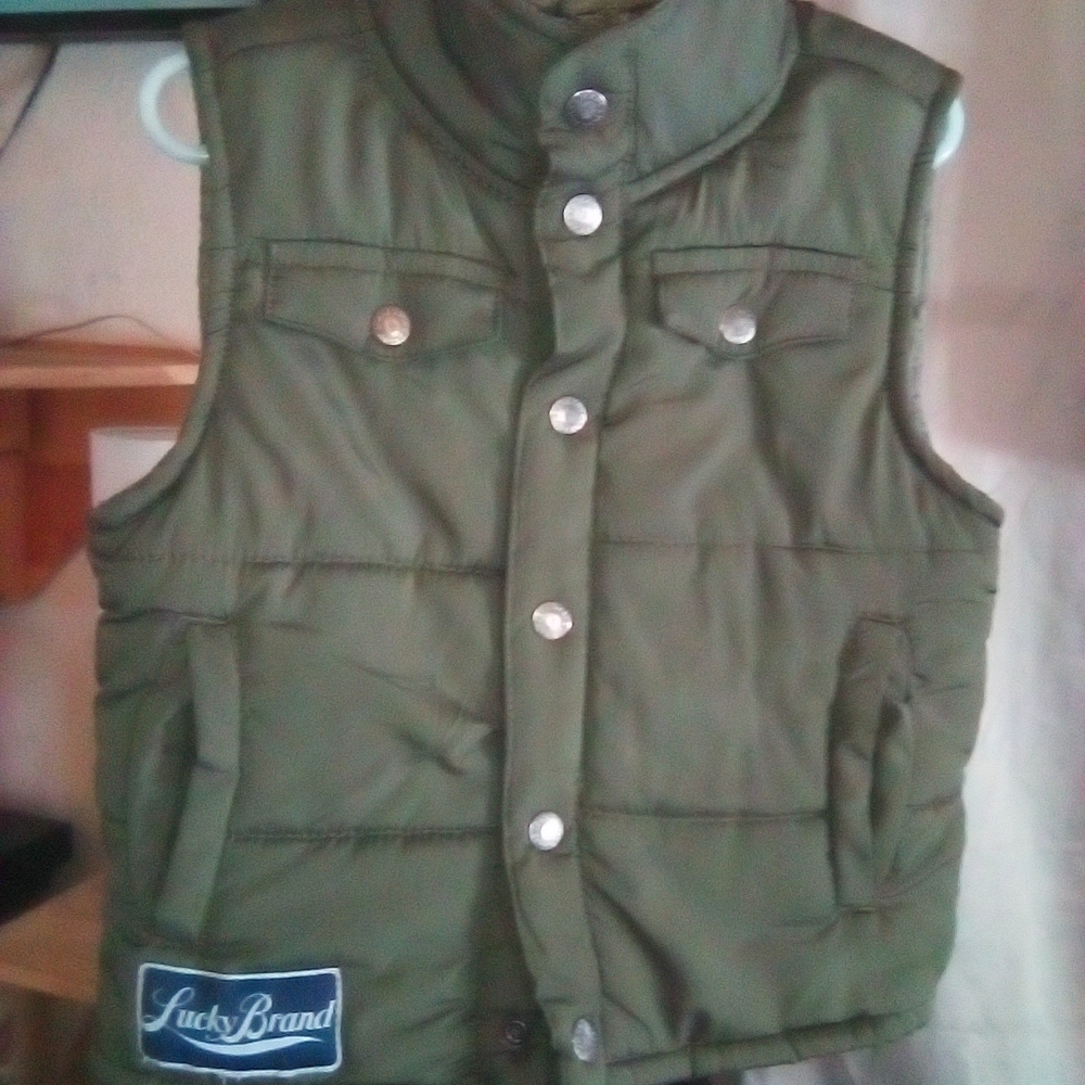 Lucky Brand Green Puffer Vest